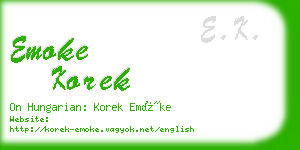 emoke korek business card